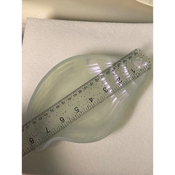 Handcrafted Resin SeaShell soap Trinket Tray Bathroom Decor Pearl White - Picture 8 of 9